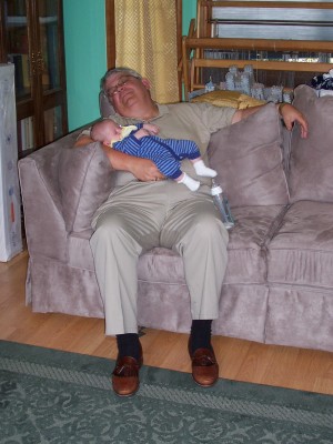 [Grandpa Dale and Andrew sleeping]