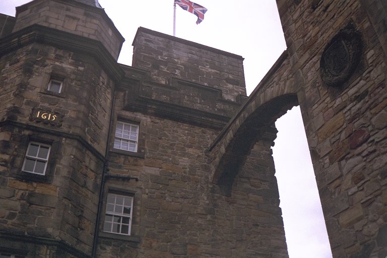 [ Outside of great hall of Edinburgh Castle ]