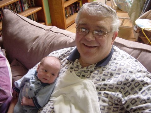 [Grandpa Dale and Owen on the couch]