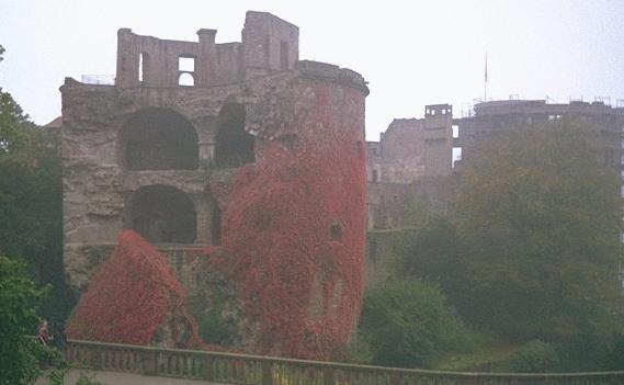 [ Rear tower of Heidelberg Castle ]