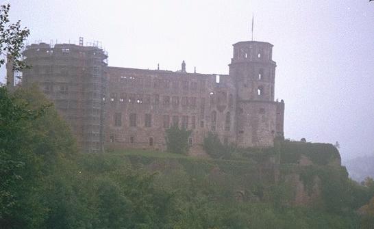 [ Back side wall of Heidelberg Castle ]