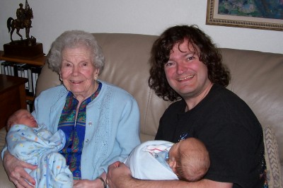 [ Great-grandma Ing holding Andrew, Scott holding Owen ]