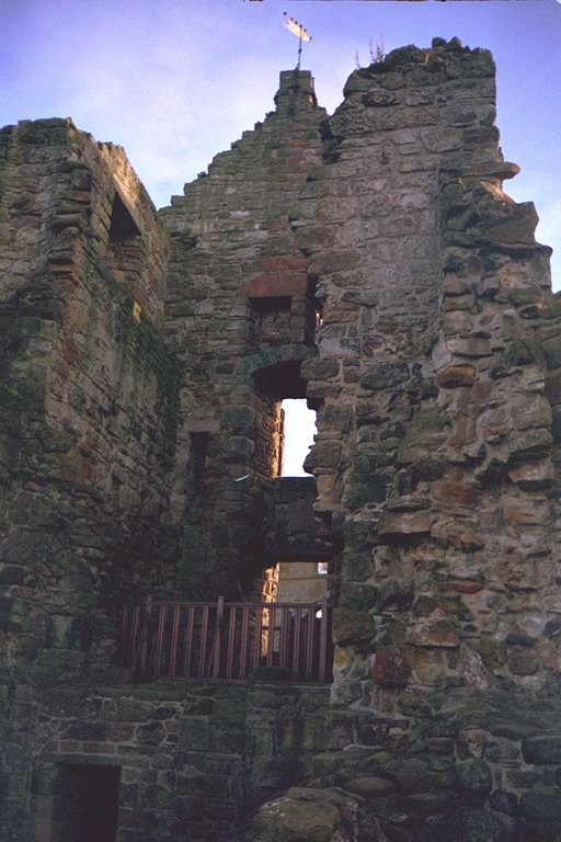 [ Closeup of tower of St. Andrew's Castle ]
