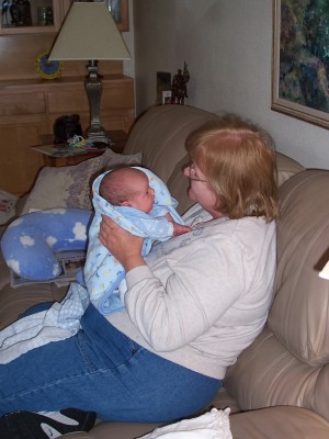 [ Grandma Toni holding Andrew ]